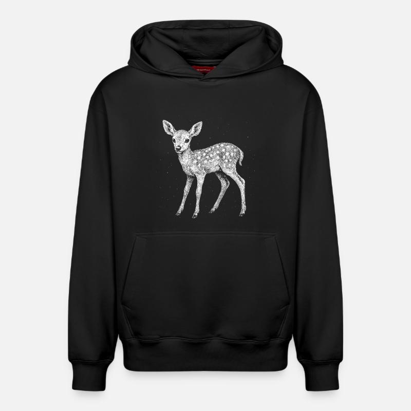 Fawn - Relaxed Unisex Organic Hoodie – by SPREAD - black
