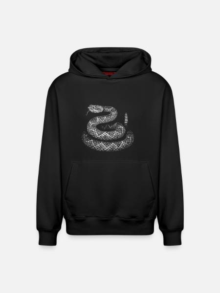 Snake - Relaxed Unisex Organic Hoodie – by SPREAD - black