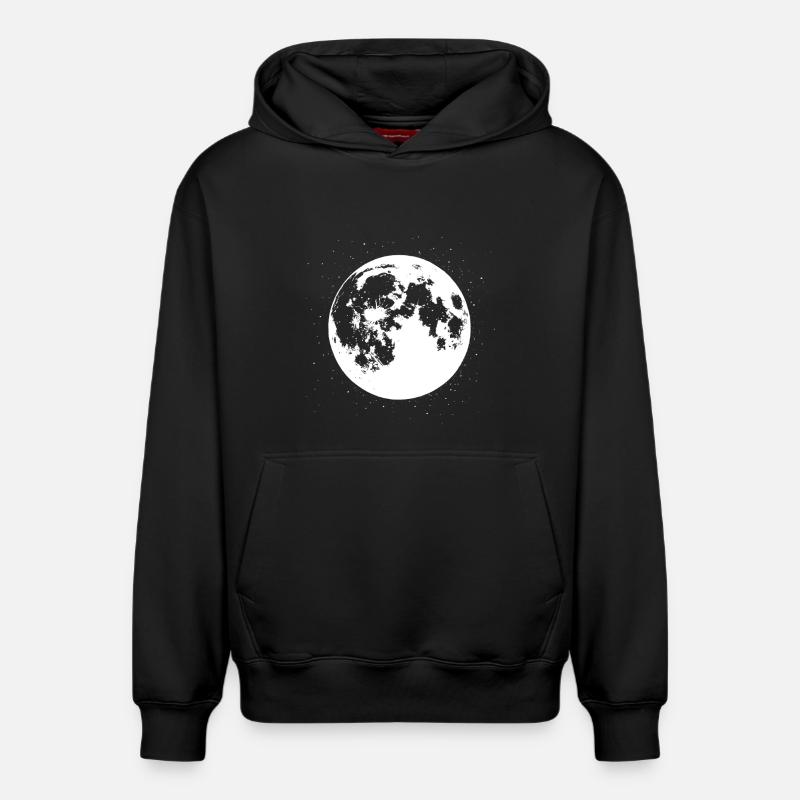Vibrations de la pleine lune - Sweat à capuche unisexe décontracté en coton biologique – de SPREAD - noir