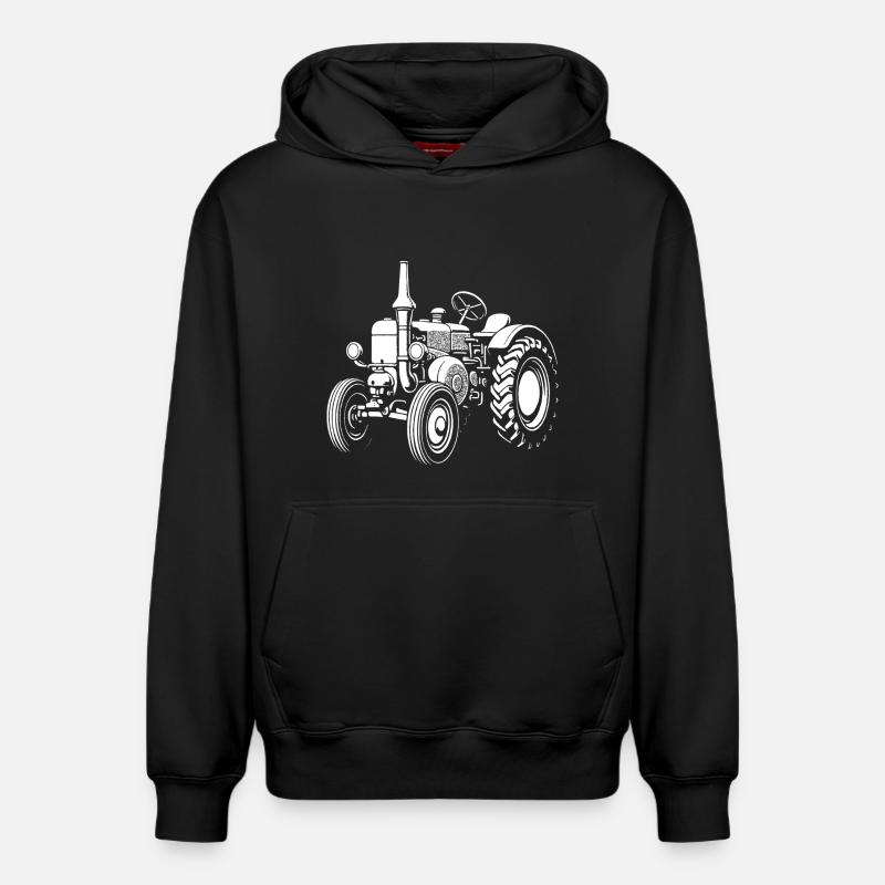 Héros nostalgique des champs - Sweat à capuche unisexe décontracté en coton biologique – de SPREAD - noir