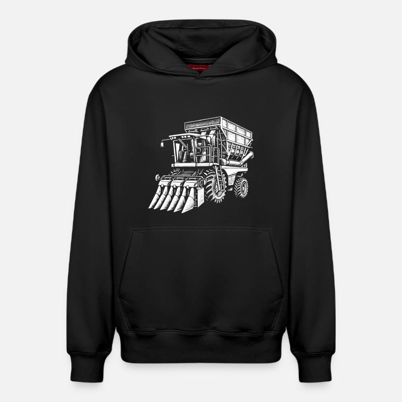 Récolte de coton - Sweat à capuche unisexe décontracté en coton biologique – de SPREAD - noir