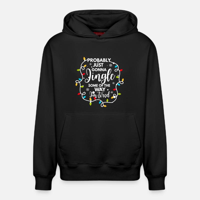 Noël drôle - Sweat à capuche unisexe décontracté en coton biologique – de SPREAD - noir