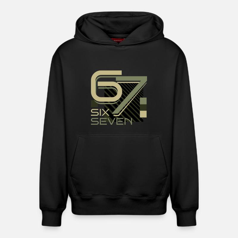 SixSeven - Sweat à capuche unisexe décontracté en coton biologique – de SPREAD - noir
