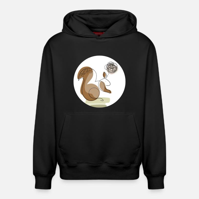 Neurodivergent TDAH - Sweat à capuche unisexe décontracté en coton biologique – de SPREAD - noir