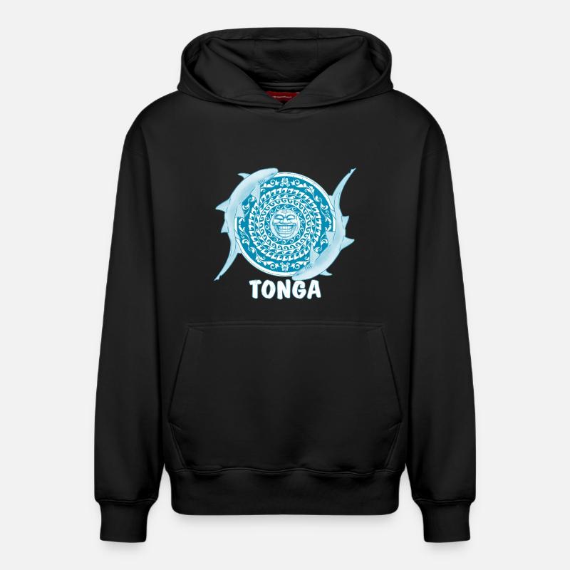 Requin nourrice des Tonga - Sweat à capuche unisexe décontracté en coton biologique – de SPREAD - noir
