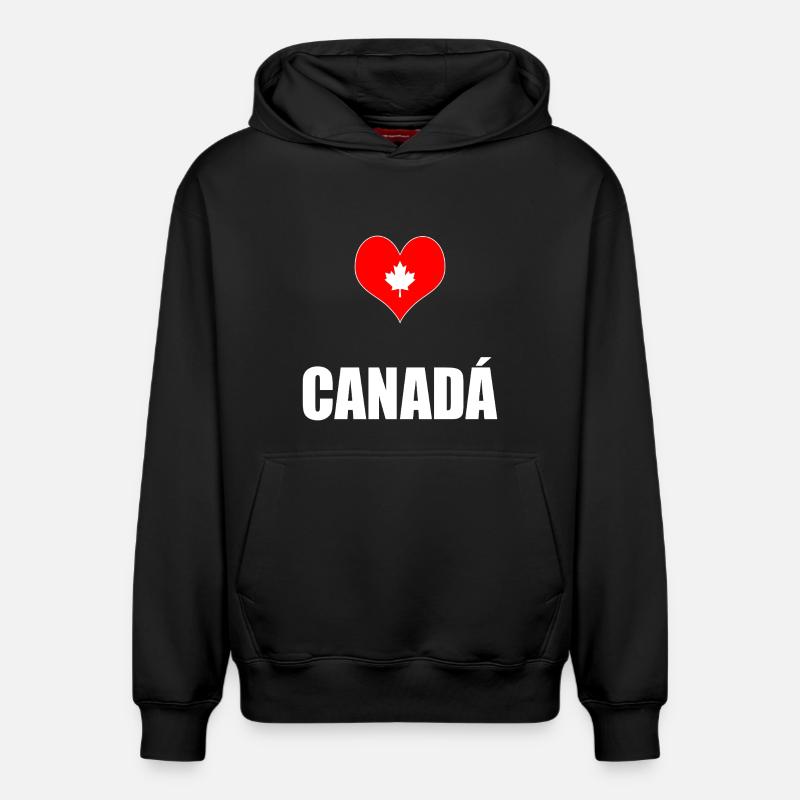 Canada - Sweat à capuche unisexe décontracté en coton biologique – de SPREAD - noir