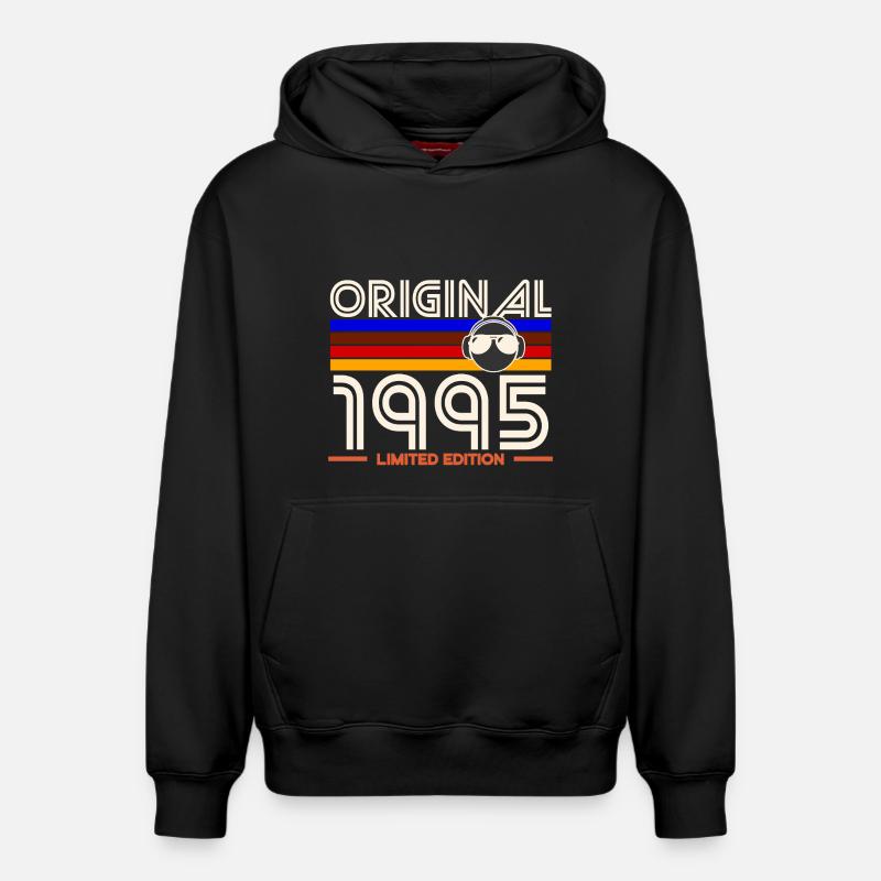 Original 1995 Edition Limitée - Sweat à capuche unisexe décontracté en coton biologique – de SPREAD - noir