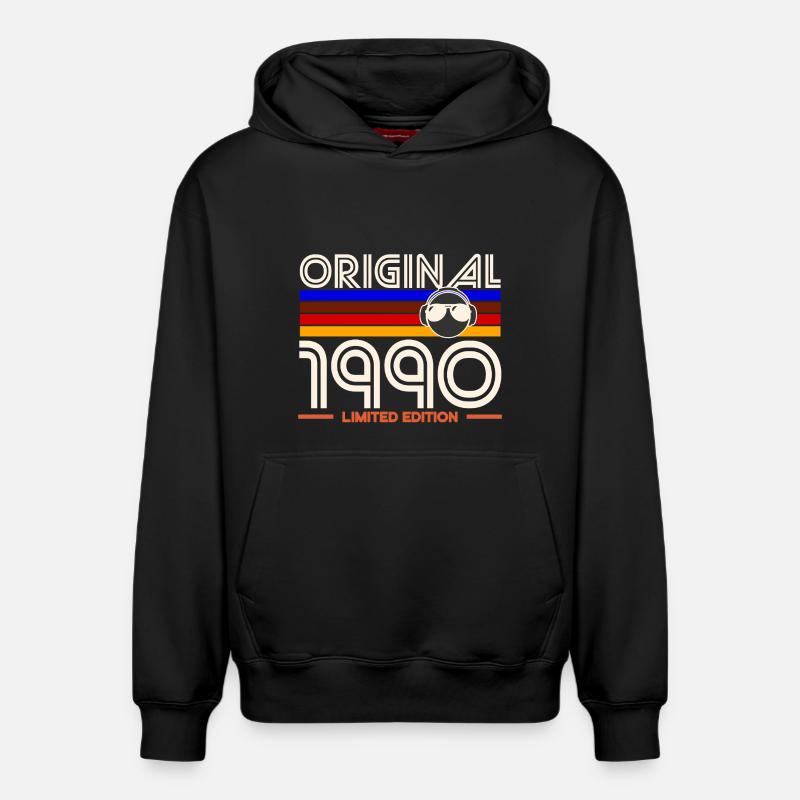 Original 1990 Edition Limitee - Sweat à capuche unisexe décontracté en coton biologique – de SPREAD - noir