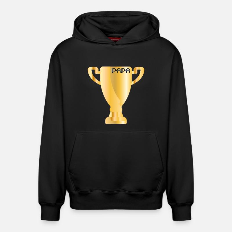 Coupe sportive Papa - Sweat à capuche unisexe décontracté en coton biologique – de SPREAD - noir
