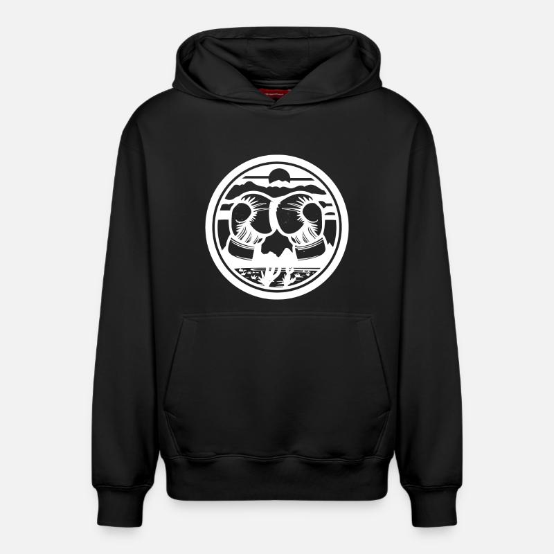 Croquis de boxe - Sweat à capuche unisexe décontracté en coton biologique – de SPREAD - noir