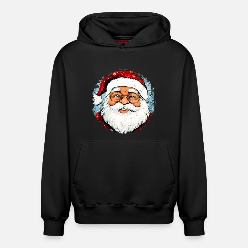 Père Noël - Sweat à capuche unisexe décontracté en coton biologique – de SPREAD - noir