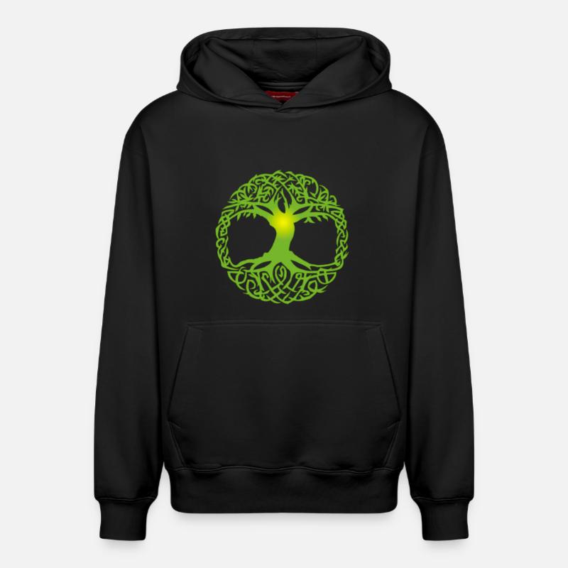 Arbre celtique - Sweat à capuche unisexe décontracté en coton biologique – de SPREAD - noir