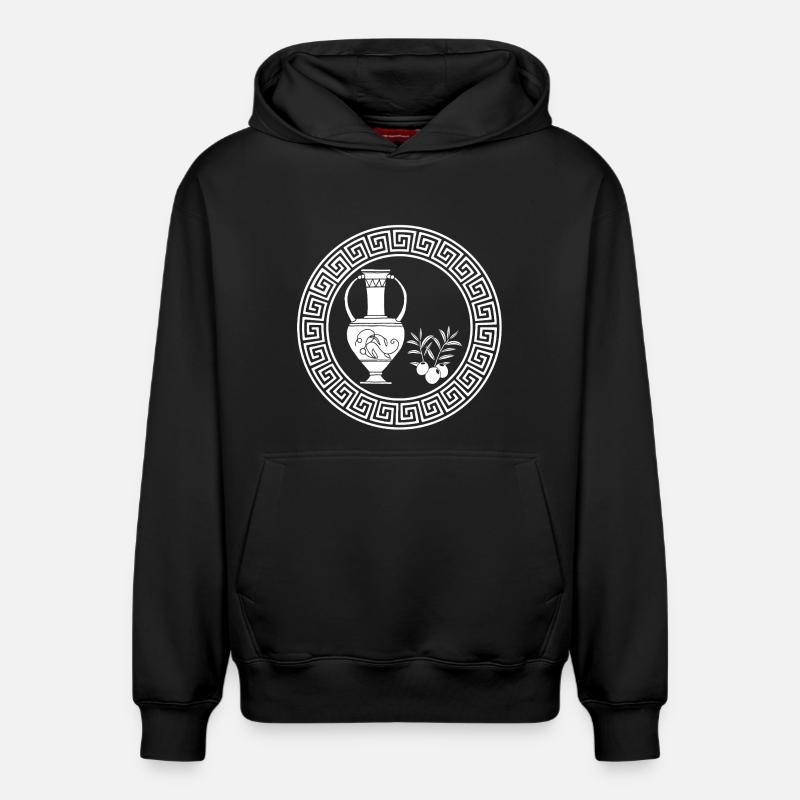 Symbole d'abondance (blanc) - Sweat à capuche unisexe décontracté en coton biologique – de SPREAD - noir