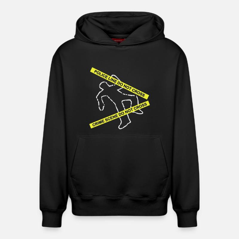 Crime scene set - Sweat à capuche unisexe décontracté en coton biologique – de SPREAD - noir