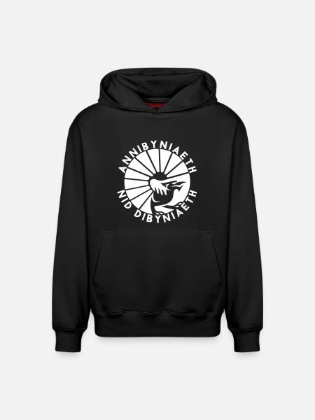 Annibyniaeth Nid Dibyniaeth - Relaxed Unisex Organic Hoodie – von SPREAD - Schwarz