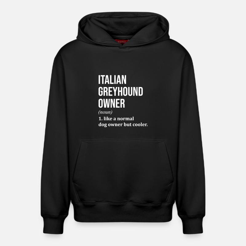 Greyhound - Sweat à capuche unisexe décontracté en coton biologique – de SPREAD - noir