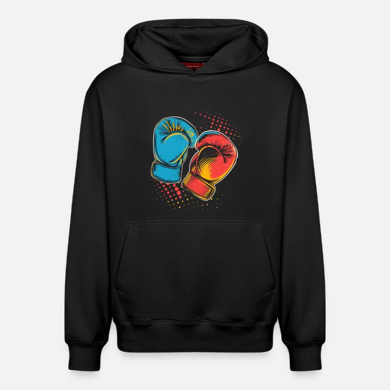 Gants de boxe Graphic - Sweat à capuche unisexe décontracté en coton biologique – de SPREAD - noir