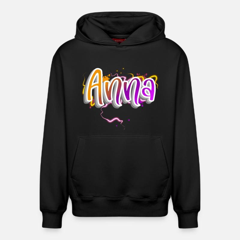 Anna - Relaxed Unisex Organic Hoodie – by SPREAD - black