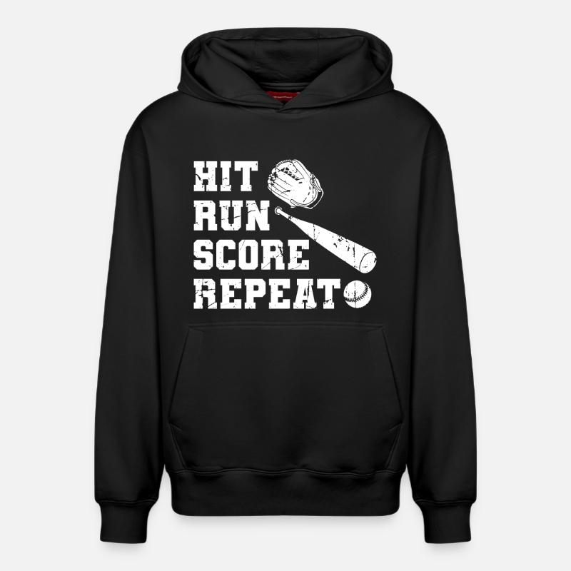 Baseball Motivation - Sweat à capuche unisexe décontracté en coton biologique – de SPREAD - noir