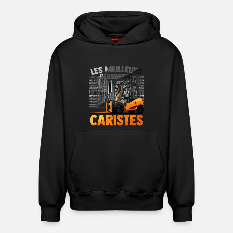 CARISTES - Sweat à capuche unisexe décontracté en coton biologique – de SPREAD - noir