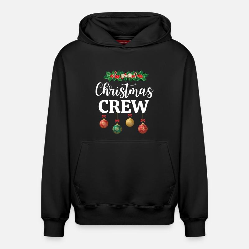 Équipage de Noël - Sweat à capuche unisexe décontracté en coton biologique – de SPREAD - noir