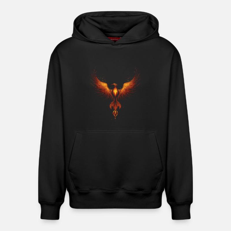 Phénix - Sweat à capuche unisexe décontracté en coton biologique – de SPREAD - noir