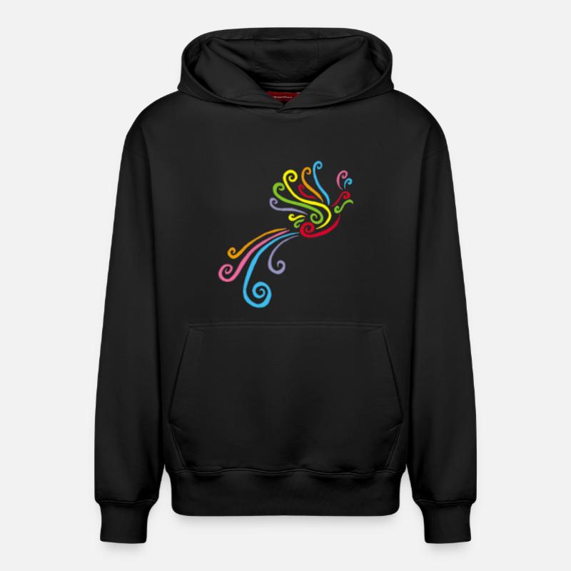 Oiseau du paradis - Sweat à capuche unisexe décontracté en coton biologique – de SPREAD - noir