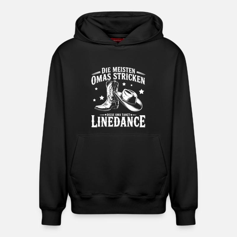 Grand-mère Dancing LineDance - Sweat à capuche unisexe décontracté en coton biologique – de SPREAD - noir