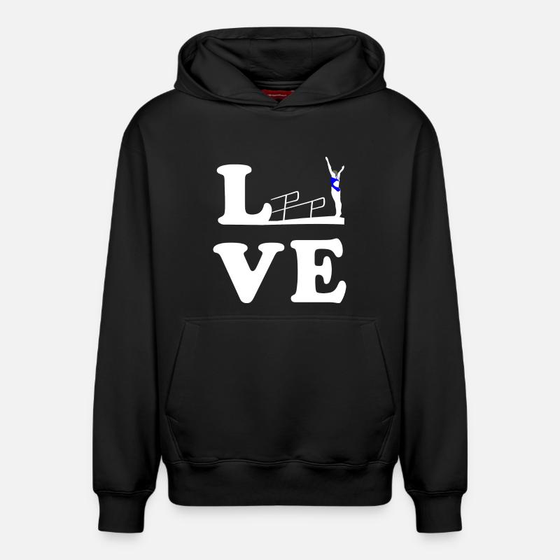 Plongée Plongée Plongée LOVE - Sweat à capuche unisexe décontracté en coton biologique – de SPREAD - noir