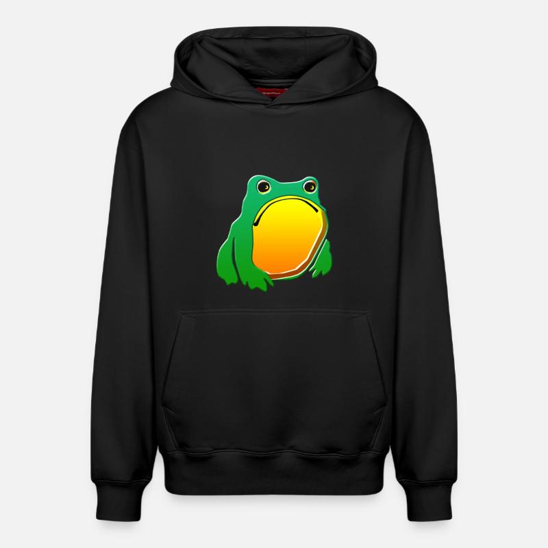 Grenouille - Sweat à capuche unisexe décontracté en coton biologique – de SPREAD - noir