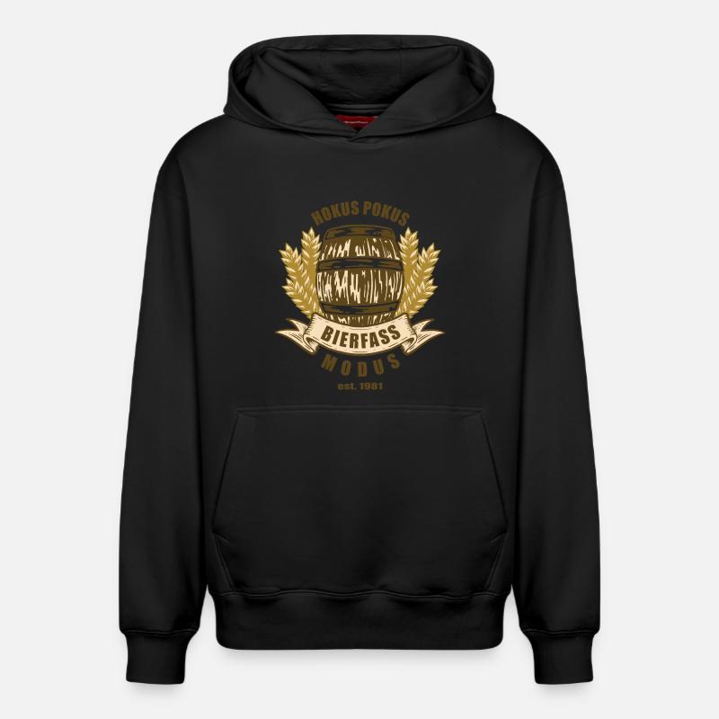 Mode fût de bière - Sweat à capuche unisexe décontracté en coton biologique – de SPREAD - noir
