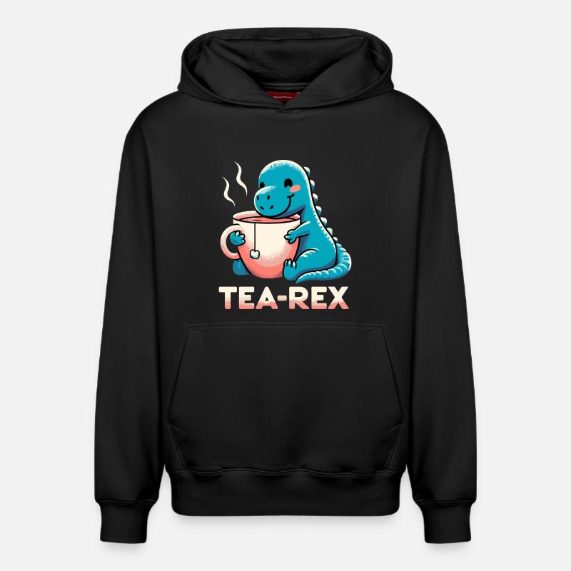 Tee Rex Tee-Rex Teetrinker Geschenk - Relaxed Unisex Organic Hoodie – von SPREAD - Schwarz