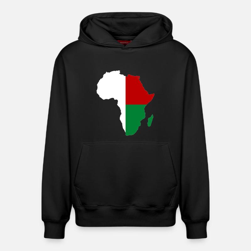 Drapeau de Madagascar Afrique - Sweat à capuche unisexe décontracté en coton biologique – de SPREAD - noir