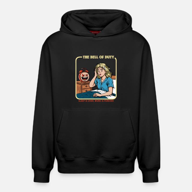 La cloche du devoir - Sweat à capuche unisexe décontracté en coton biologique – de SPREAD - noir