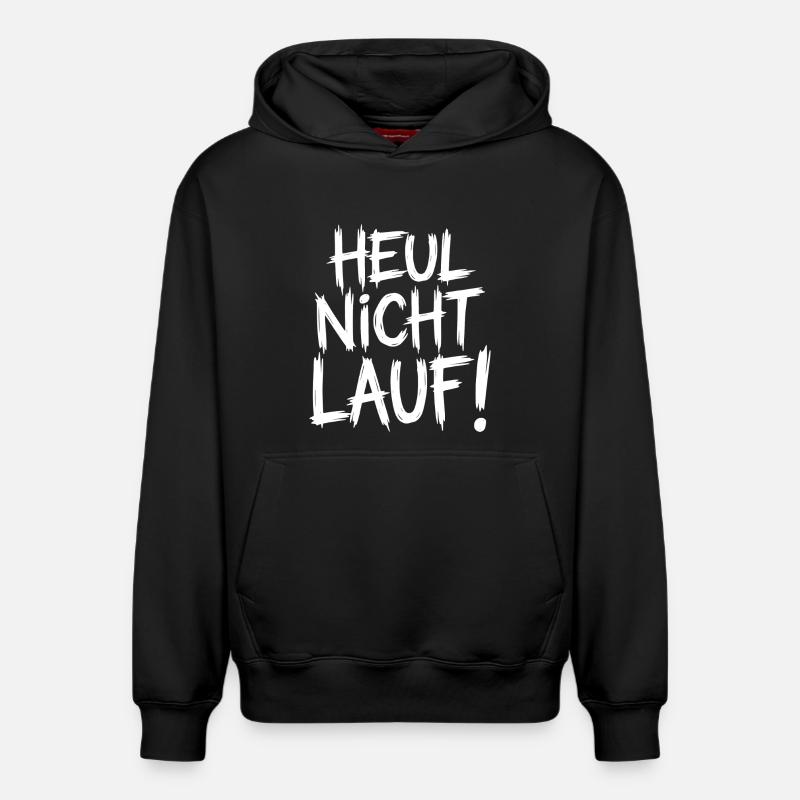Ne pleure pas. Cours ! - Sweat à capuche unisexe décontracté en coton biologique – de SPREAD - noir