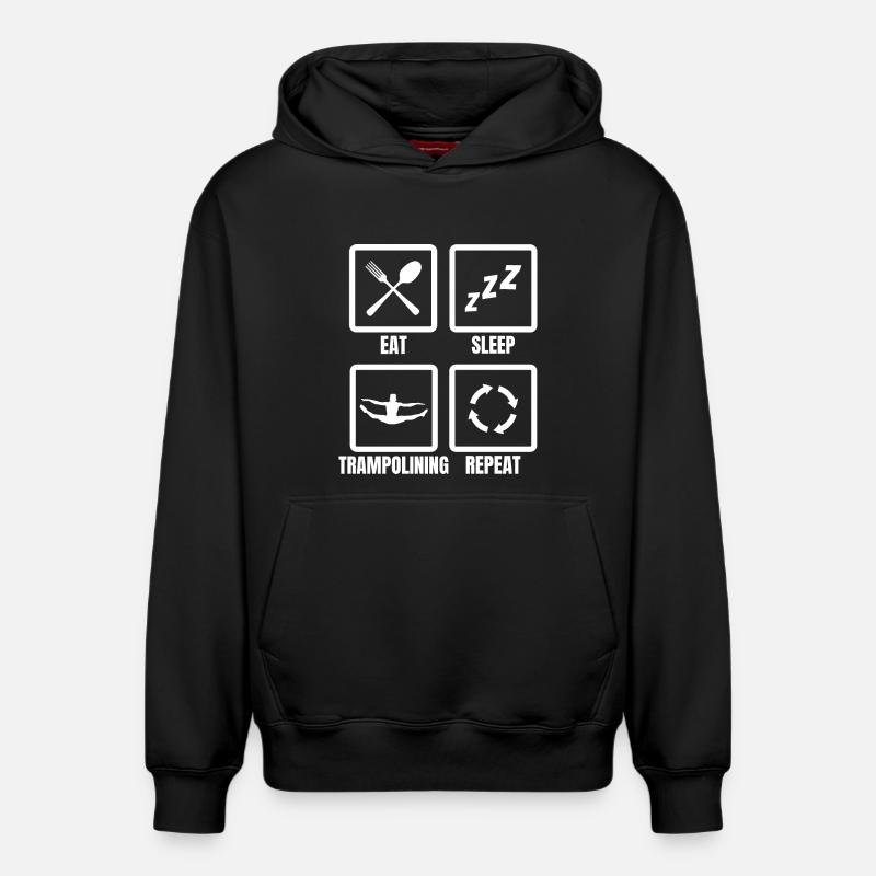 Trampolinist Routine - Relaxed Unisex Organic Hoodie – von SPREAD - Schwarz