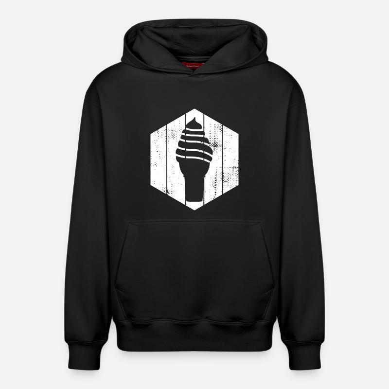 Softeis - Relaxed Unisex Organic Hoodie – von SPREAD - Schwarz