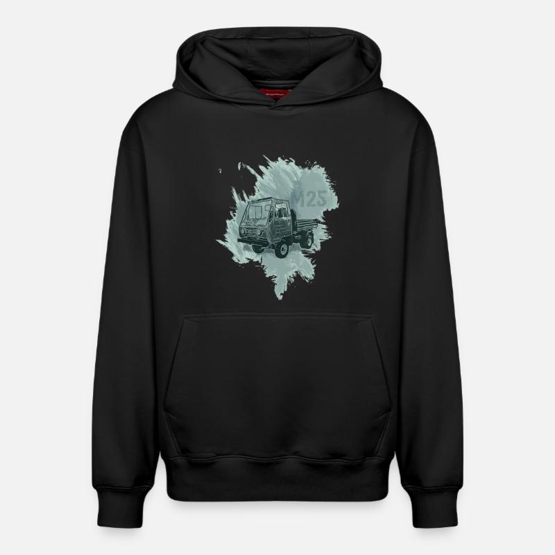 M25 Multicar - Sweat à capuche unisexe décontracté en coton biologique – de SPREAD - noir