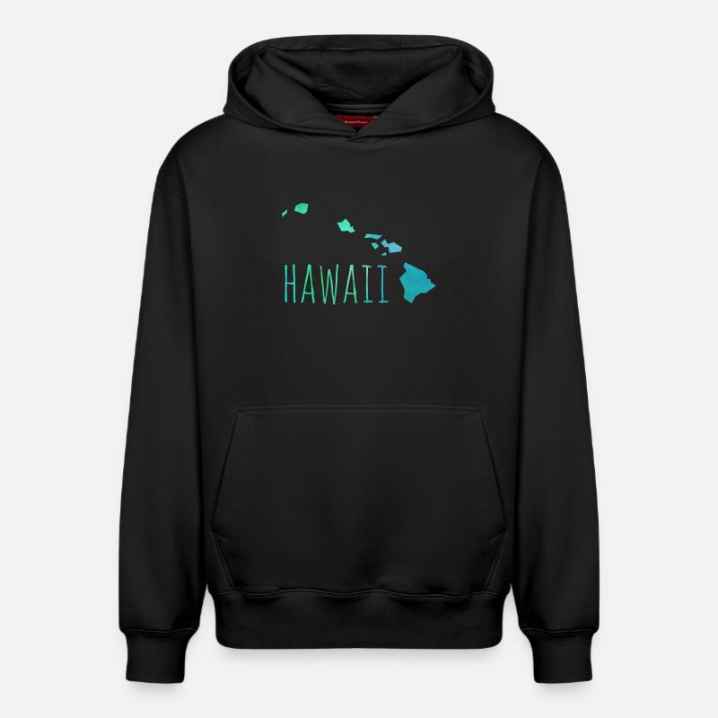 hawaii - Sweat à capuche unisexe décontracté en coton biologique – de SPREAD - noir
