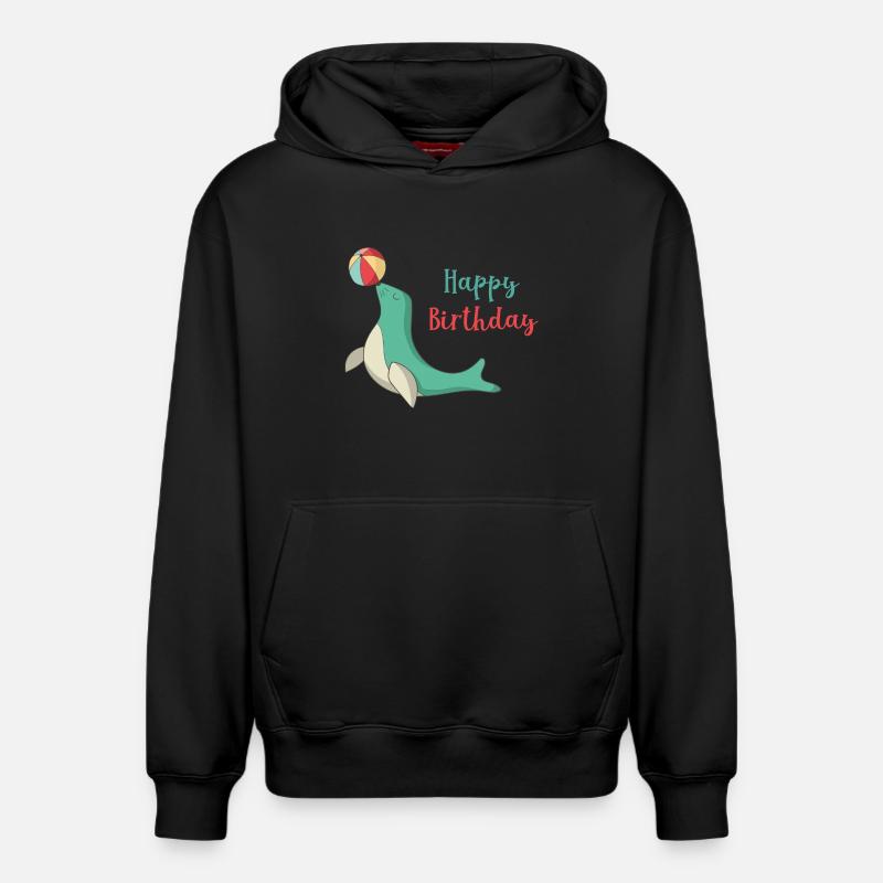 anniversaire - Sweat à capuche unisexe décontracté en coton biologique – de SPREAD - noir