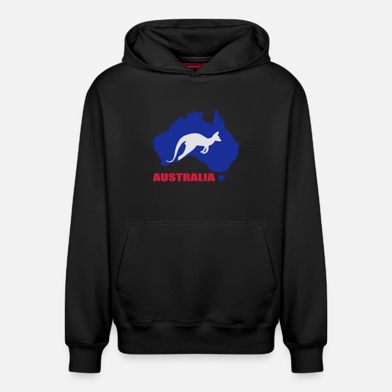 Australia - Sweat à capuche unisexe décontracté en coton biologique – de SPREAD - noir
