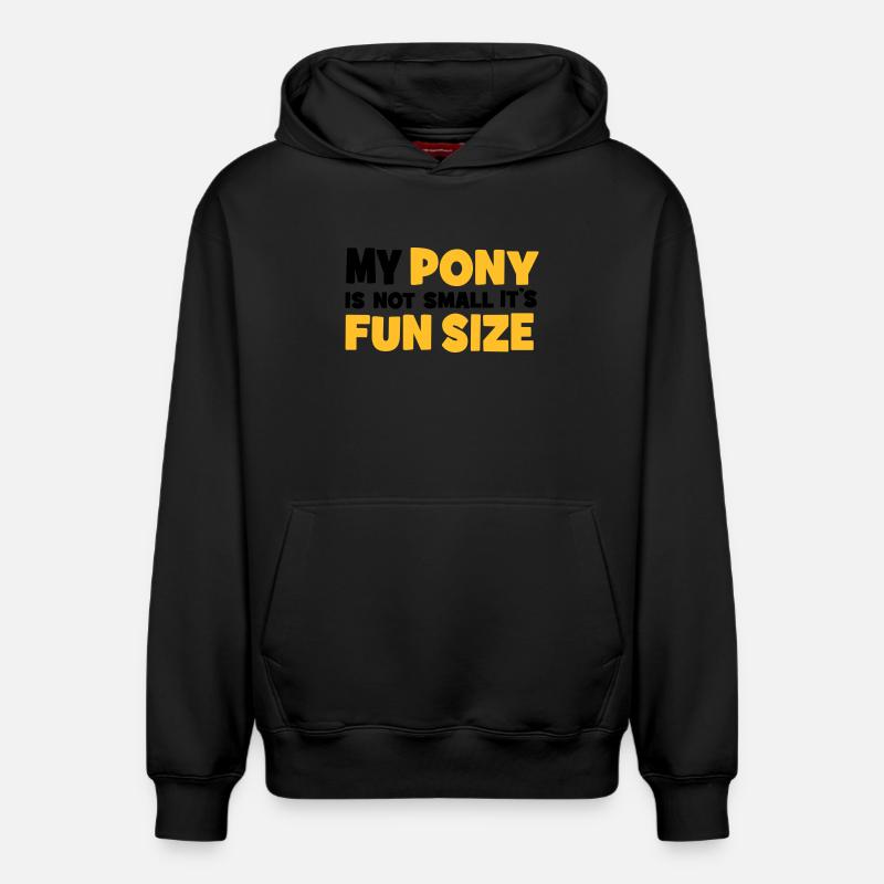 Pony - Sweat à capuche unisexe décontracté en coton biologique – de SPREAD - noir