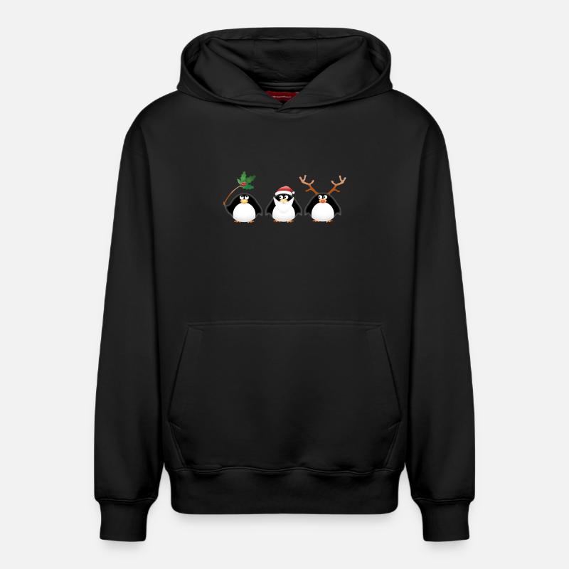 Noël - Sweat à capuche unisexe décontracté en coton biologique – de SPREAD - noir