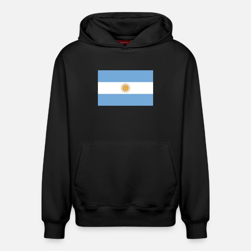 drapeau argentin - Sweat à capuche unisexe décontracté en coton biologique – de SPREAD - noir