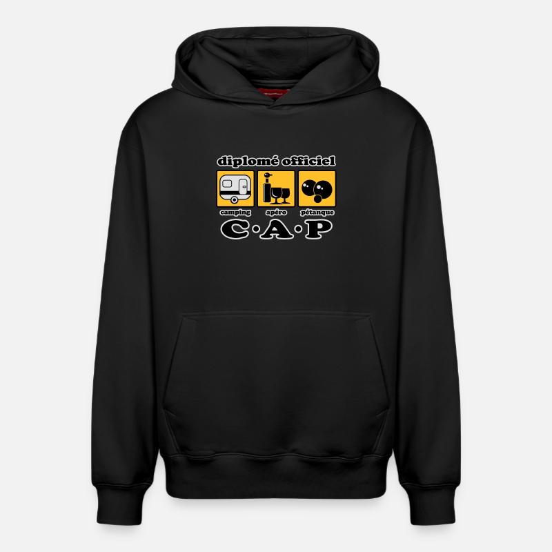 Camping Aperitif Schalen flex - Relaxed Unisex Organic Hoodie – von SPREAD - Schwarz