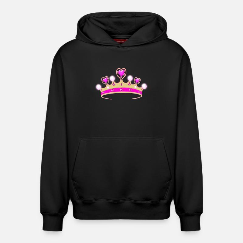 Tu es la princesse! - Sweat à capuche unisexe décontracté en coton biologique – de SPREAD - noir