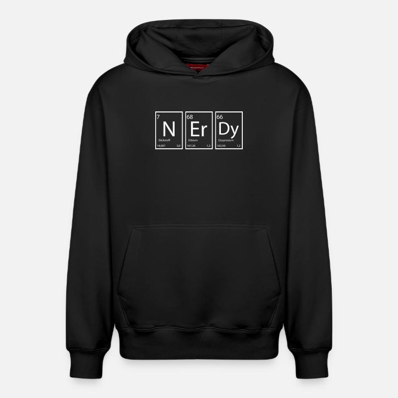 Nerdy Nerd Sprüche Elemente - Relaxed Unisex Organic Hoodie – von SPREAD - Schwarz