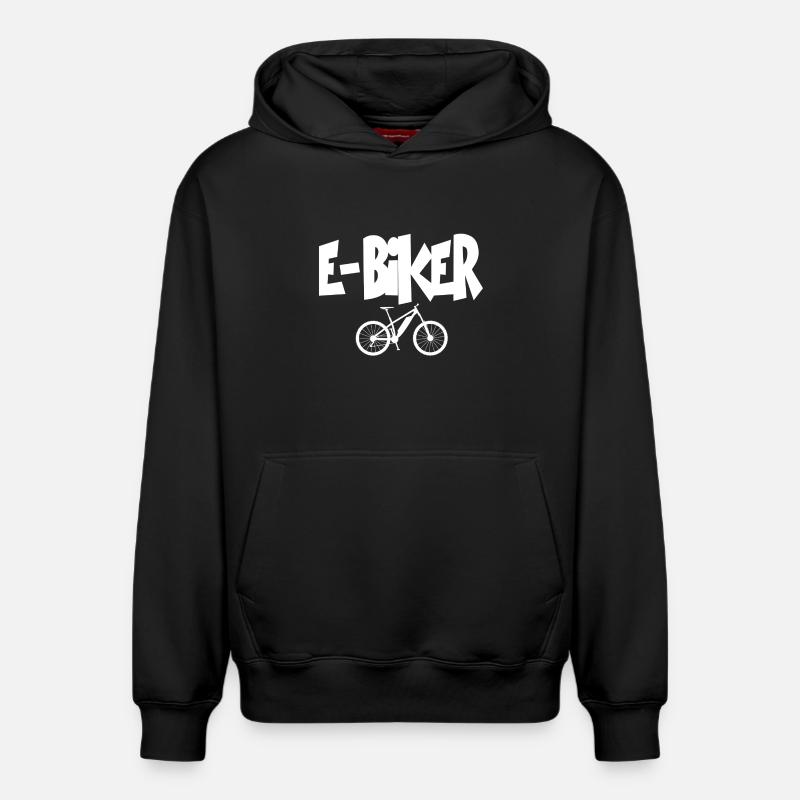 E-BIKER E Bike - Sweat à capuche unisexe décontracté en coton biologique – de SPREAD - noir