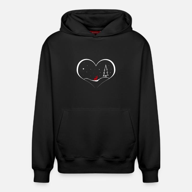 Noël - Sweat à capuche unisexe décontracté en coton biologique – de SPREAD - noir