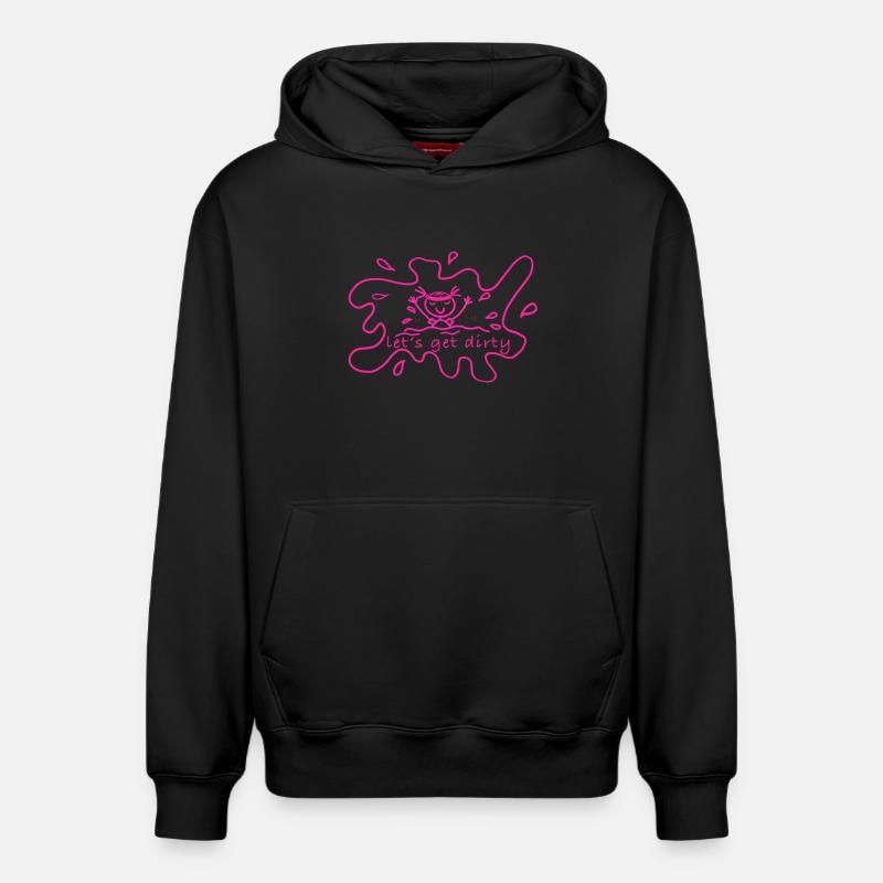 Piste de boue - Sweat à capuche unisexe décontracté en coton biologique – de SPREAD - noir